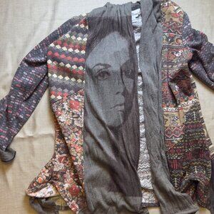 Sacred Threads Boho Patchwork Cardigan Size Large
